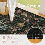DUKINO 5x7 Area Rugs, Floral Washable Rugs - Image 7