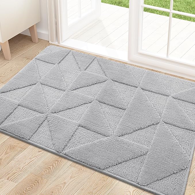 OLANLY Door Mats Indoor, Dirt Resist, Entrance Washable Mat, Low-Profile Inside by OLANLY