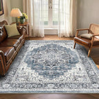 5x7 Area Rugs for Living Room Ultra-Soft Washable Rug Vintage Distressed Boho - Image 2