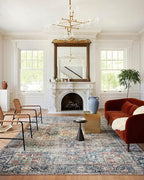 Loloi Margot Collection MAT-02 Terracotta/Lagoon 3'-6" x 5'-6" Accent Rug feat. by Loloi