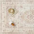 6x9 Beige Washable Vintage Area Rug - Image 7