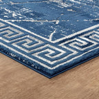 GLORY RUGS Area Rugs Marble 5x7 Navy Gray Carpet Modern Abstract Rug Living - Image 6