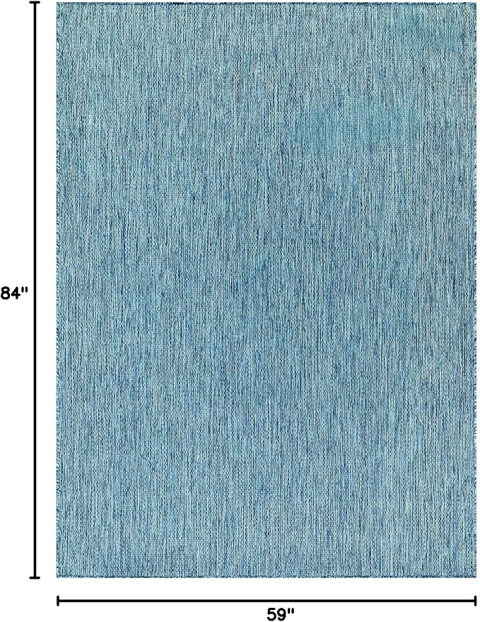 Beverly Rug Indoor Outdoor Rug 5x7, Washable Outside Carpet - Image 2