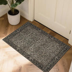 Small Rug 2x3 for Entryway: Boho Floral Door Mat Indoor Entrance Washable by Ruicharm