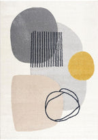 Abani Rugs Cream and Gray 6 ft. X 9 ft. Mid-Century Rug - Image 3