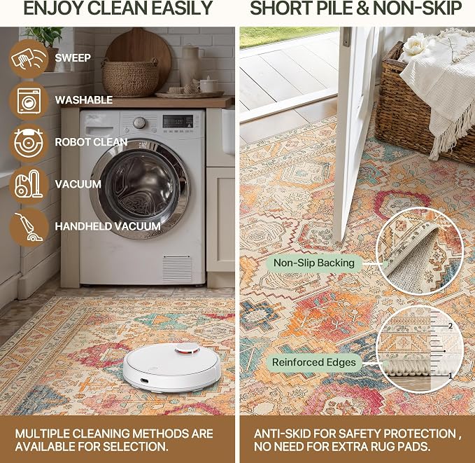 Bavni Washable Rug 8x10 Area Rug - Image 6