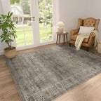 3x5 Washable Rug for Living Room Bedroom Dining Room Non-Slip Low Pile Boho by Zeeinx