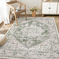 LIVEBOX Washable Area Rug 4x6 Vintage Tribal Bedroom Rugs Vintage Low-Pile by LIVEBOX