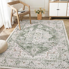 LIVEBOX Washable Area Rug 4x6 Vintage Tribal Bedroom Rugs Vintage Low-Pile by LIVEBOX