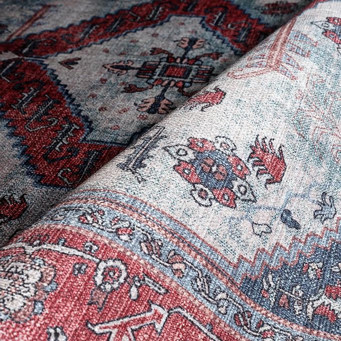 Fame Rugs Turkish Rug. Washable Vintage Oriental Antique Inspired Traditional - Image 7