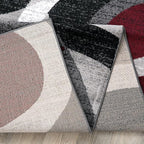 Rugshop Red Modern Geometric Indoor Large Area Rug, Overlapping Circle Pattern - Image 6