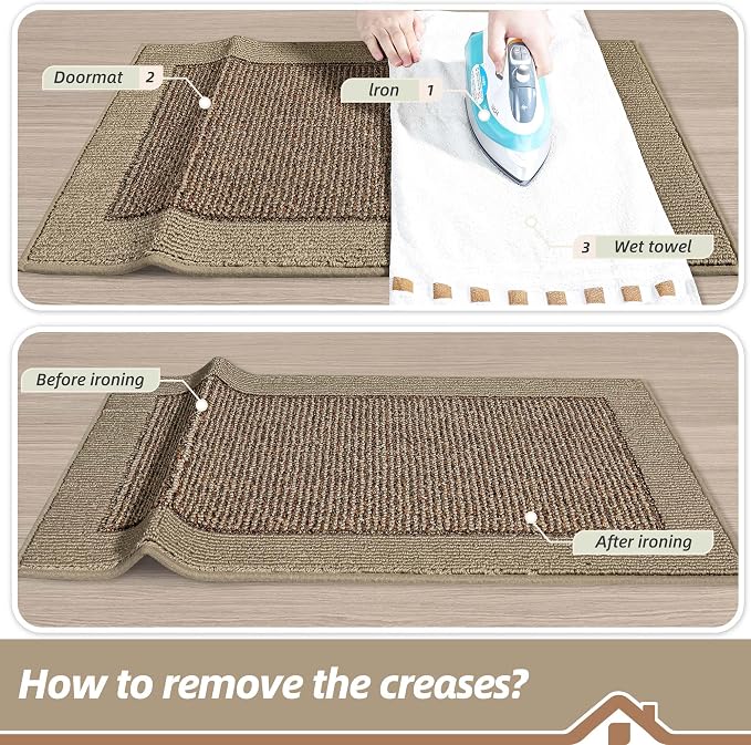 BEQHAUSE Indoor Door Mat 24" x 36", Dirt Trapper Door Mats Non-Slip Entryway - Image 9