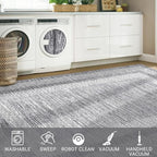 GarveeHome 2x6 Modern Bordered Runner Rug Soft Non Slip Washable Floor Carpet - Image 6