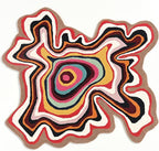 Irregular Shaped Handmade Wool Rug | Modern Colourful Stripe Premium Area Rug - Image 2