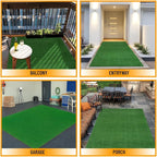 Ottomanson Artificial Grass Turf 5'3" x 8'2" Indoor Outdoor Faux Grass Rug - Image 6