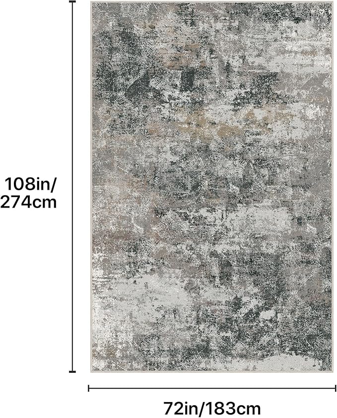 GENIMO Washable 6x9 Area Rugs for Living Room, Non Slip Modern Abstract Rug - Image 2