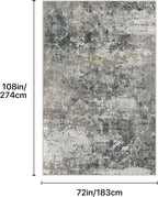 GENIMO Washable 6x9 Area Rugs for Living Room, Non Slip Modern Abstract Rug - Image 2