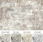 4x6 Rug Washable Area Rugs: Abstract Modern Soft Stain Resistant Indoor Floor - Image 9
