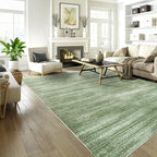 Olive Green 9x12 Area Rug Living Room Minimalist Modern Abstract Style Extra - Image 2