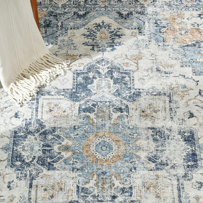 jinchan Kelda Runner Rug 3x8 Vintage Hallway Rug Kitchen Washable Runner Retro - Image 7