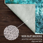 vivorug Washable Rug, Ultra Soft Area Rug 4x6, Non Slip Abstract Small Rug - Image 7