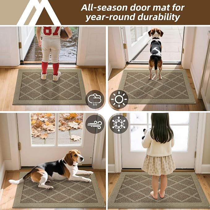 COSY HOMEER Non-Slip Door Mat 24"x36", Entryway Rugs Low Profile Absorbent Dirt - Image 8