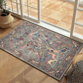 Rugcomf Indoor Door Mat 2x3 Rug Vibrant Tree of Life-Patterned Vintage Machine by Rugcomf