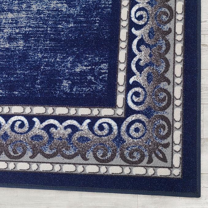 Antep Rugs Alfombras Bordered Modern 3x5 Non-Slip Low Pile Rubber Backing - Image 4