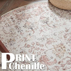jinchan Kalen Round Rug 5ft Area Rug Washable Vintage Indoor Retro Accent - Image 9