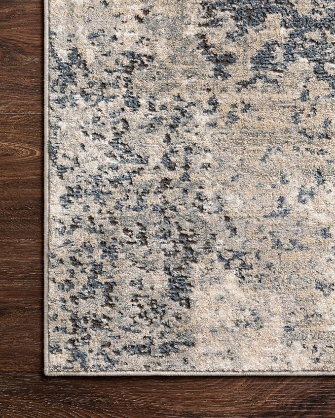 Loloi Teagan Collection TEA-07 Natural/Denim 7'-11" x 10'-6" Area Rug, Soft - Image 7