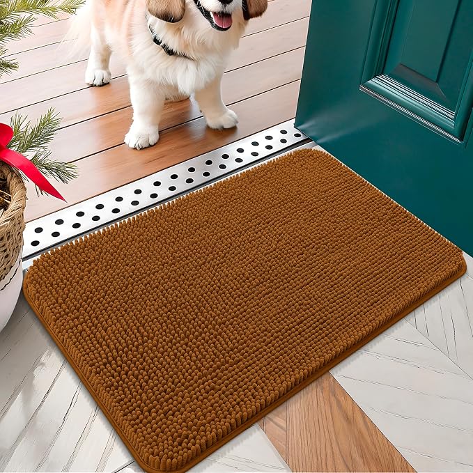 OLANLY Dog Door Mat for Muddy Paws 24x16, Absorbs Moisture and Dirt, Absorbent by OLANLY
