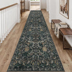 Washable Runner Rug 2x10: Vintage Boho Floral Carpet Runners - Image 7