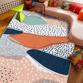 Abstract Rug - 4x6 Rug, Polka Dot Color Block Area Rugs, Boho Multicolor Low by Unknown