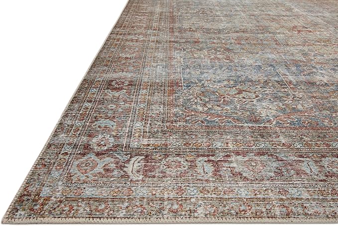Loloi Chris Loves Julia Jules Collection JUL-05 Lagoon/Brick 5'-0'' x 7'-6'' - Image 7