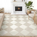 Abani Cream Area Rug for Living Room, Bedroom by Abani