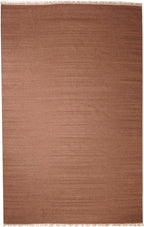 Rugsotic Carpets Hand Woven Flat Weave Kilim Wool 5'x8' Area Rug Solid Light - Image 2