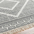 Mark&Day Wool Rugs, 5x7 Nishnabotny Cottage Dark Gray Area Rug, Bedroom or - Image 7