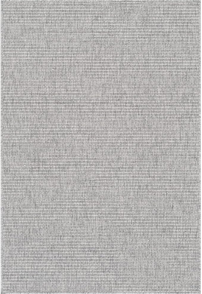 Beverly Rug Easy Jute Gray Rug 5x7 Solid Washable Durable Outdoor Indoor Area - Image 2