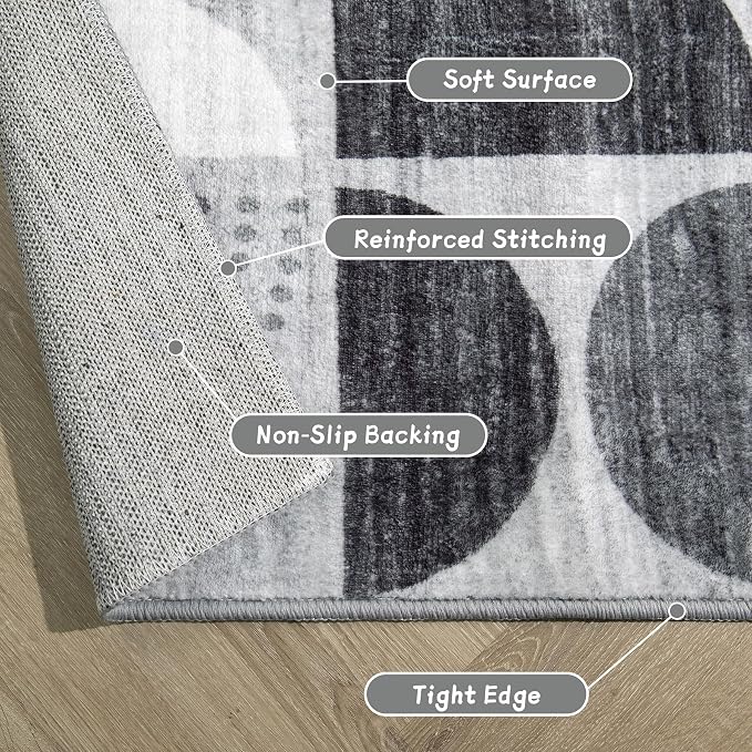 MUJOO 5x7 Area Rugs, Washable Rugs - Image 6