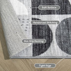 MUJOO Washable Rug Black, 4x6.5 Area Rugs - Image 4