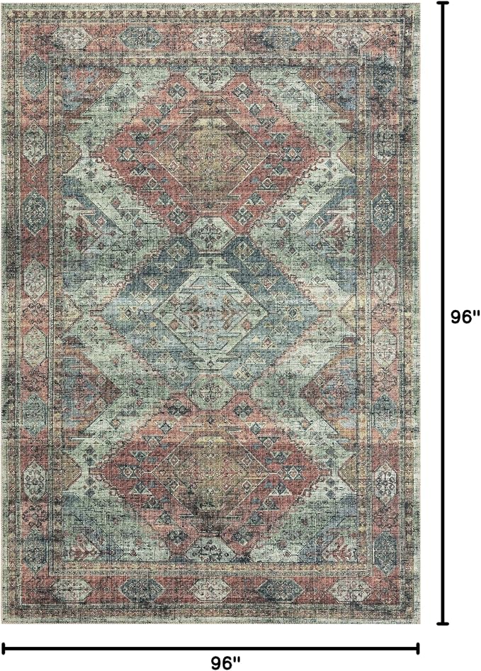 Loloi Skye Collection SKY-06 Apricot/Mist 8'-0" x 8'-0" Round Area Rug - Image 2
