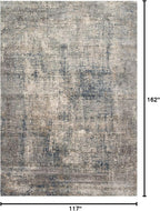 Loloi Teagan Collection TEA-05 Denim/Slate 9'-9" x 13'-6" Area Rug, Soft - Image 2