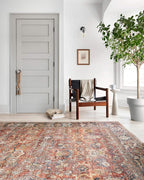 Loloi Layla Collection LAY-02 Spice/Marine 5'-0" x 7'-6" .13" Thick Area Rug - Image 4