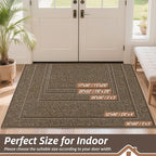 BEQHAUSE Dirt Trapper Door Mat 32" x 48", Non-Slip Washable Doormats Entrance - Image 2