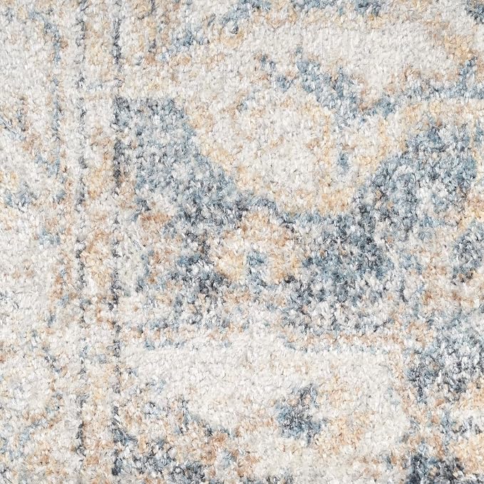 Nourison Home Astra Machine Washable Traditional Grey/Blue 6'7" x 9' Area Rug - Image 8