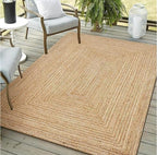 Handwoven Jute Rug for Home Décor, Boho Reversible Braided Carpet, Ethnic - Image 5