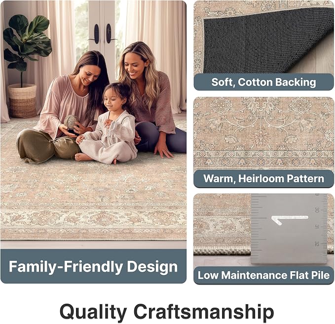 Well Woven Asha Rome Beige Cream 9'10" x 13' Area Rug - Image 4