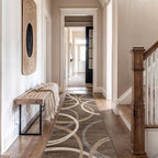Rugshop Modern Wavy Circles Design Runner Rug, Carpet - Image 9