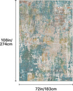 GENIMO 6x9 Area Rugs for Living Room, Machine Washable Rug Non Slip, Low Pile - Image 2