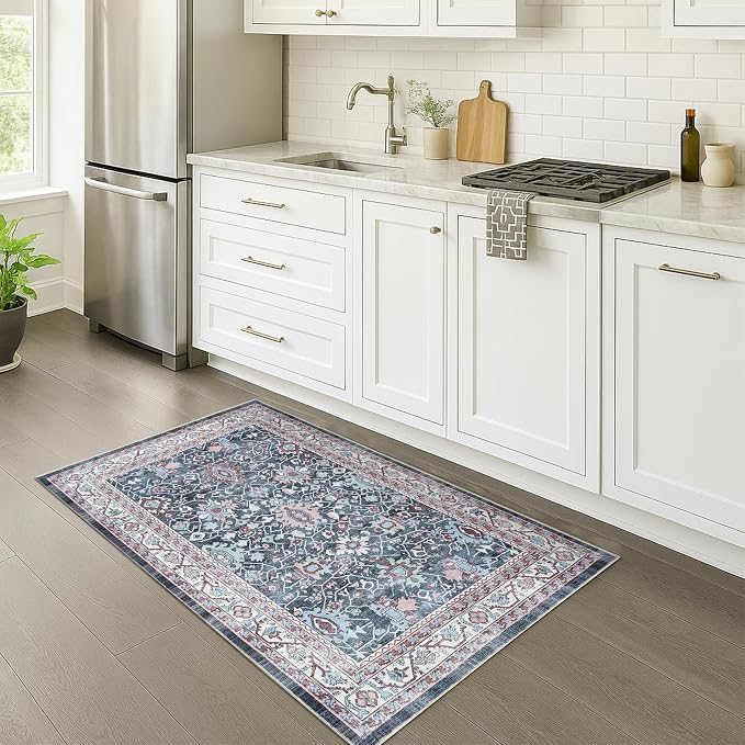 Fame Rugs Turkish Rug. Washable Vintage Oriental Antique Inspired Traditional by FameRugs